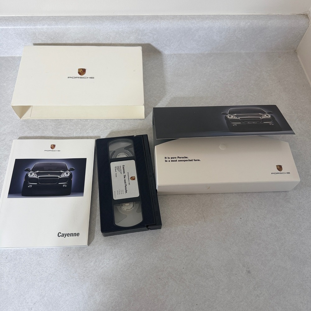 Porsche Cayenne Launch Media Kit VHS Tape & Brochure WVK 402 023 12 2002